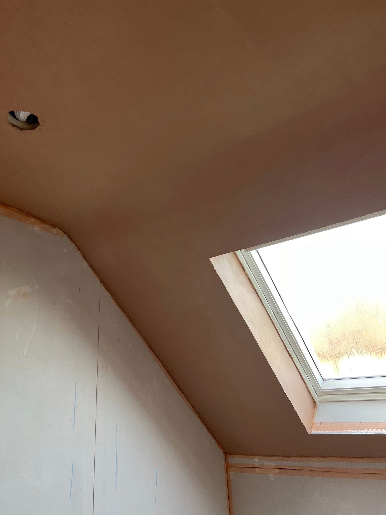 Ceiling and skylight plastering